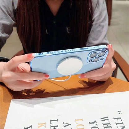 For iPhone 13 Pro Max Magnetic Case Shockproof Soft TPU Back Cover Side Love Heart