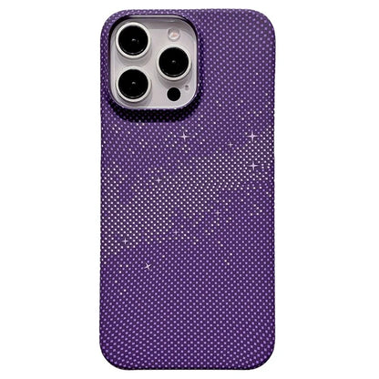 For iPhone 13 Pro Case Hard PC Phone Shell Starry Sky Pattern Incomplete Cover
