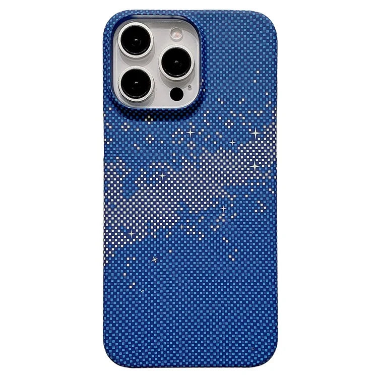 For iPhone 13 Pro Case Hard PC Phone Shell Starry Sky Pattern Incomplete Cover