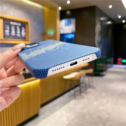 For iPhone 13 Pro Case Hard PC Phone Shell Starry Sky Pattern Incomplete Cover
