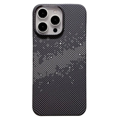 For iPhone 13 Pro Case Hard PC Phone Shell Starry Sky Pattern Incomplete Cover