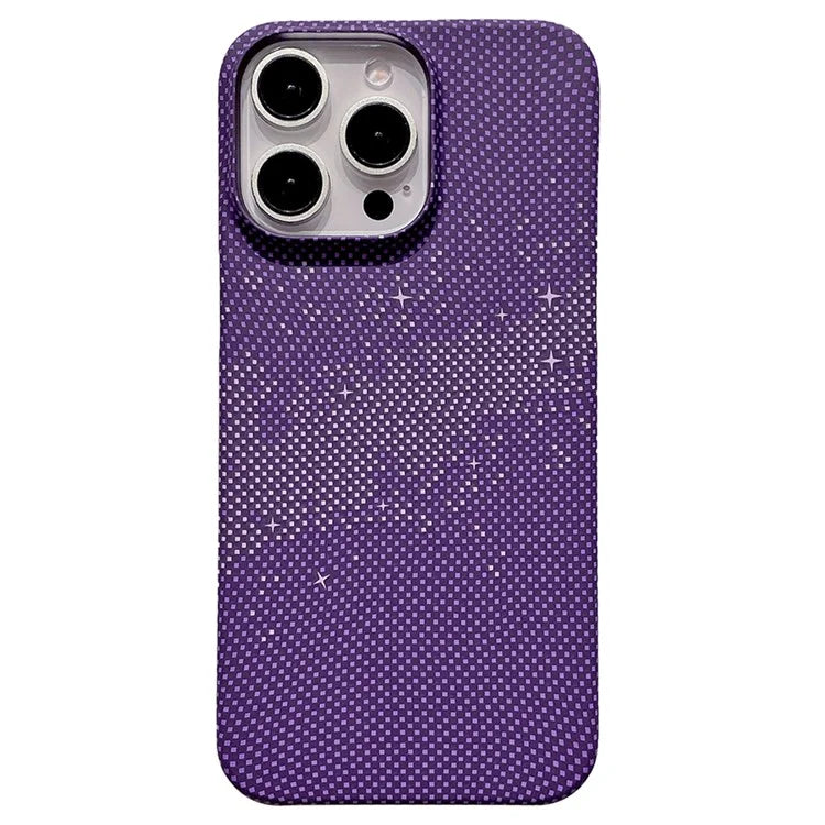 For iPhone 15 Pro Case Water Transfer Printing Starry Sky Pattern Hard PC Cover
