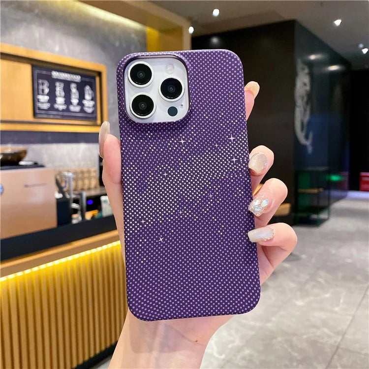 For iPhone 15 Pro Case Water Transfer Printing Starry Sky Pattern Hard PC Cover