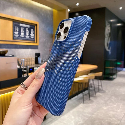 For iPhone 15 Pro Max Case Starry Sky Hard PC Phone Shell Incomplete Covering