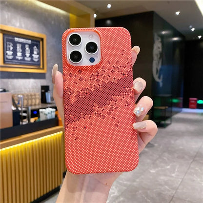 For iPhone 15 Pro Max Case Starry Sky Hard PC Phone Shell Incomplete Covering