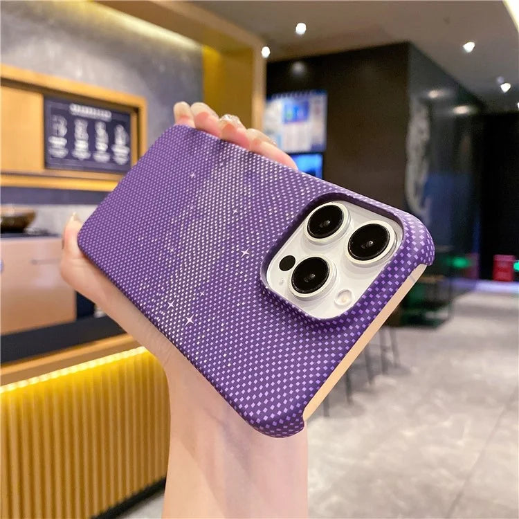 For iPhone 15 Pro Max Case Starry Sky Hard PC Phone Shell Incomplete Covering