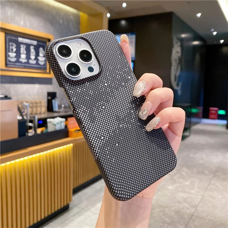 For iPhone 15 Pro Max Case Starry Sky Hard PC Phone Shell Incomplete Covering
