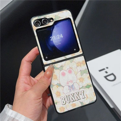 For Samsung Galaxy Z Flip6 5G Case Leather + PC Protective Phone Cover Lacquered Pattern
