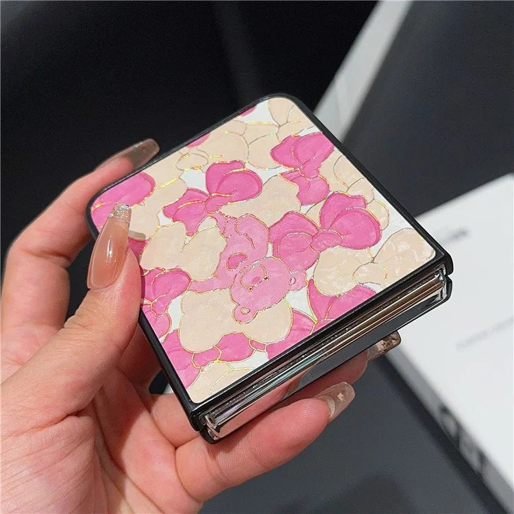 For Samsung Galaxy Z Flip6 5G Case Leather + PC Protective Phone Cover Lacquered Pattern