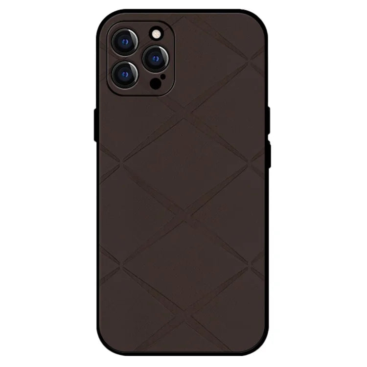 For iPhone 15 Pro Case Precise Lens Protection Leather Back Phone Cover