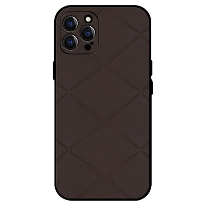 For iPhone 14 Pro Case Geometric Pattern Leather+PC+TPU Phone Back Cover