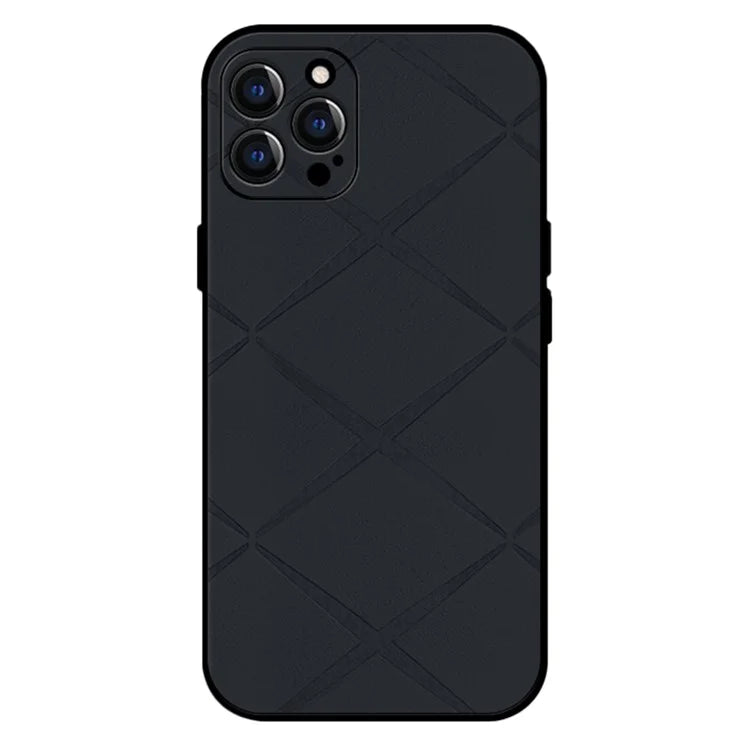 For iPhone 13 Pro Max Case PU Leather Coated PC+TPU Protective Phone Cover