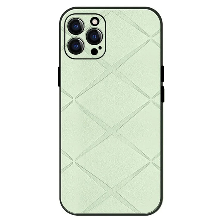 For iPhone 13 Pro Max Case PU Leather Coated PC+TPU Protective Phone Cover