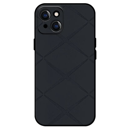 For iPhone 15 Case Smooth Touch PU Leather Coated PC+TPU Phone Cover