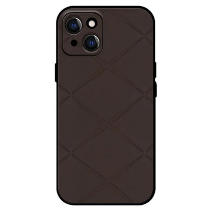 For iPhone 15 Case Smooth Touch PU Leather Coated PC+TPU Phone Cover