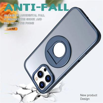 For iPhone 16 Pro Clear Back Case Compatible with MagSafe TPU+PC Kickstand Phone Cover