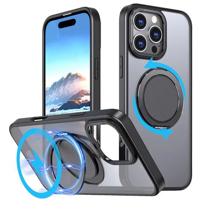 For iPhone 16 Pro Case Compatible with MagSafe TPU+PC Kickstand Phone Cover