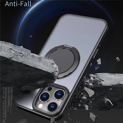 For iPhone 16 Pro Case Compatible with MagSafe TPU+PC Kickstand Phone Cover
