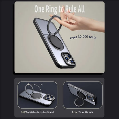 For iPhone 16 Pro Case Compatible with MagSafe TPU+PC Kickstand Phone Cover