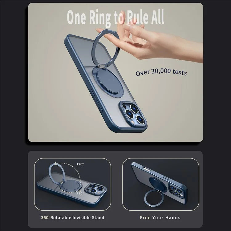 For iPhone 16 Pro Case Compatible with MagSafe TPU+PC Kickstand Phone Cover