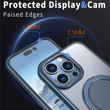 For iPhone 16 Pro Case Compatible with MagSafe TPU+PC Kickstand Phone Cover
