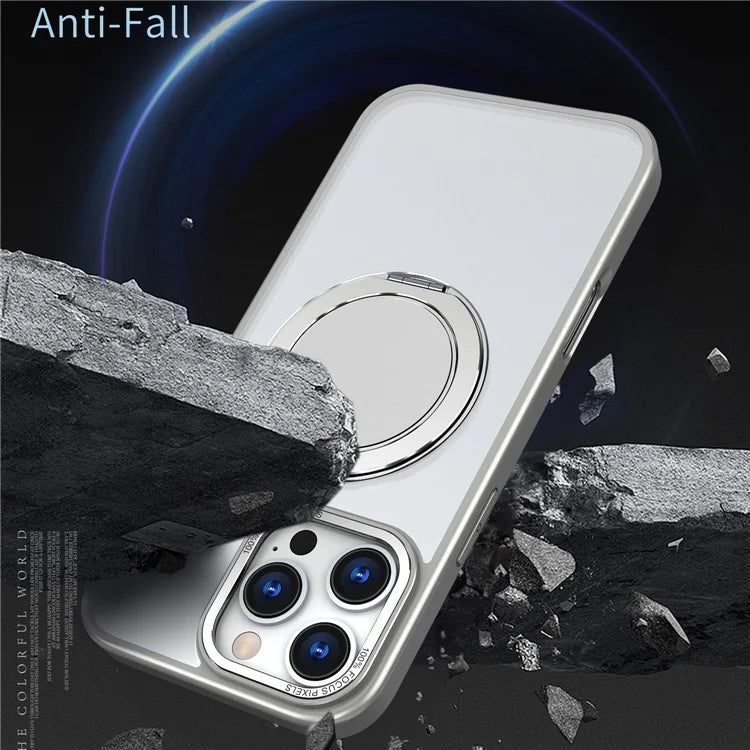 For iPhone 16 Pro Case Compatible with MagSafe TPU+PC Kickstand Phone Cover