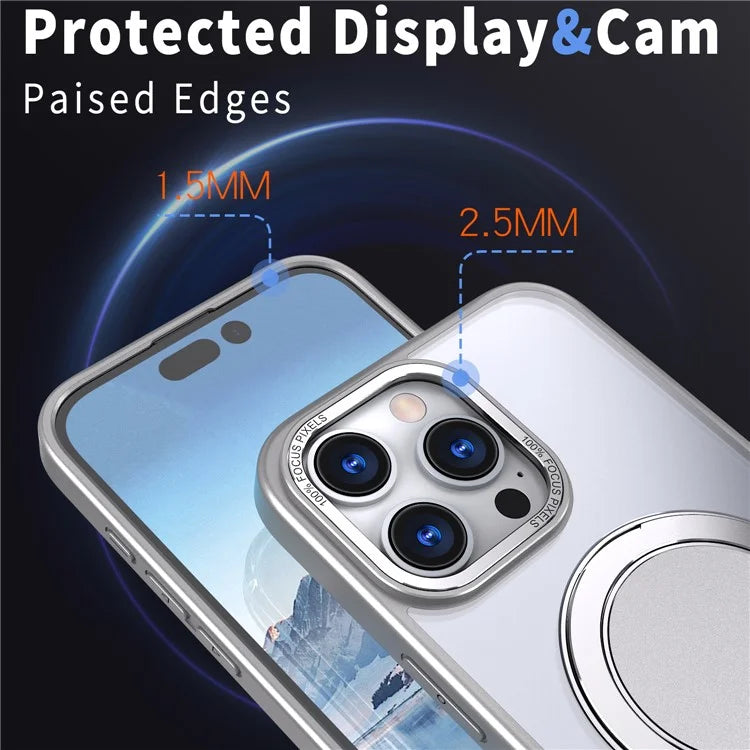 For iPhone 16 Pro Case Compatible with MagSafe TPU+PC Kickstand Phone Cover