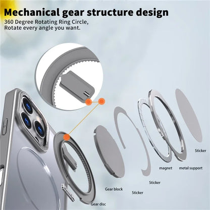 For iPhone 16 Pro Case Compatible with MagSafe TPU+PC Kickstand Phone Cover