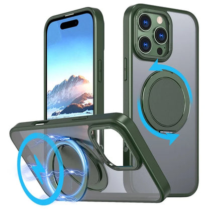 For iPhone 16 Pro Case Compatible with MagSafe TPU+PC Kickstand Phone Cover