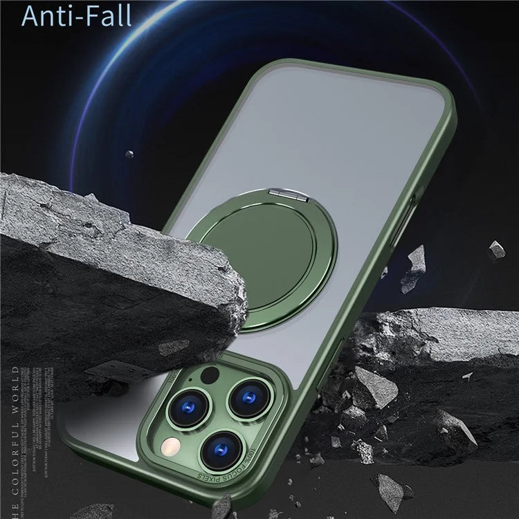 For iPhone 16 Pro Case Compatible with MagSafe TPU+PC Kickstand Phone Cover