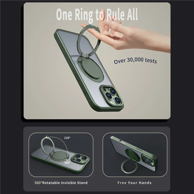 For iPhone 16 Pro Case Compatible with MagSafe TPU+PC Kickstand Phone Cover
