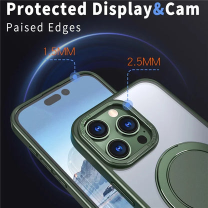 For iPhone 16 Pro Case Compatible with MagSafe TPU+PC Kickstand Phone Cover