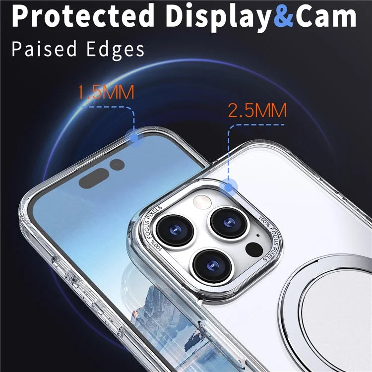For iPhone 16 Pro Case Compatible with MagSafe TPU+PC Kickstand Phone Cover