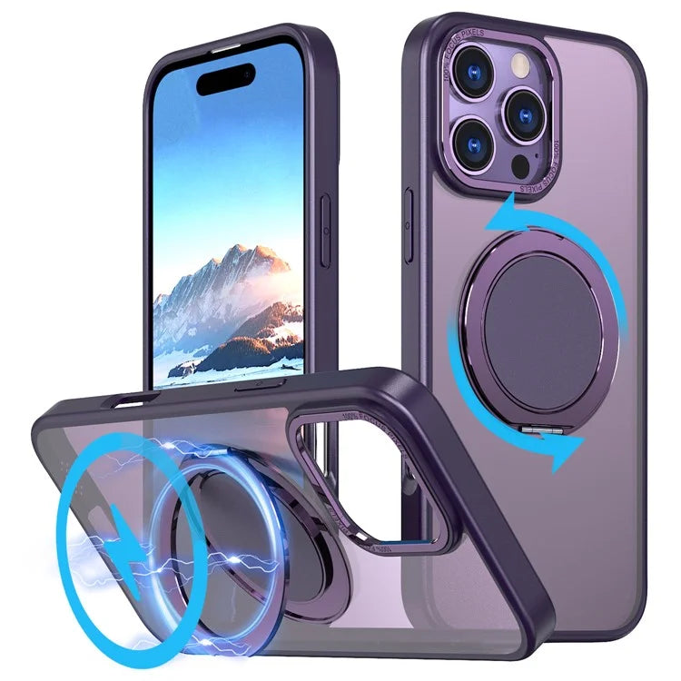 For iPhone 16 Pro Case Compatible with MagSafe TPU+PC Kickstand Phone Cover