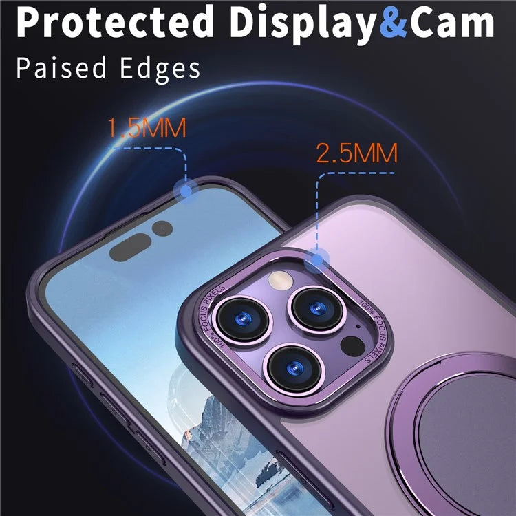 For iPhone 16 Pro Case Compatible with MagSafe TPU+PC Kickstand Phone Cover