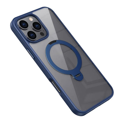 For iPhone 16 Pro Max Clear Case TPU+Acrylic Kickstand Phone Cover Compatible with MagSafe