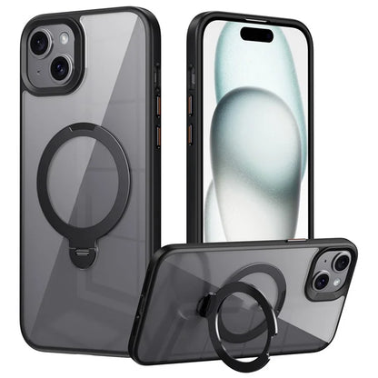For iPhone 15 Case Compatible with MagSafe TPU+Acrylic Kickstand Clear Phone Cover