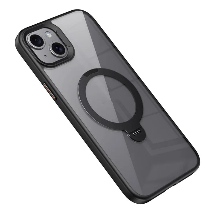 For iPhone 15 Case Compatible with MagSafe TPU+Acrylic Kickstand Clear Phone Cover