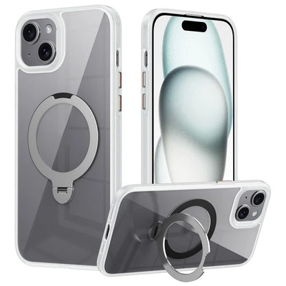 For iPhone 15 Case Compatible with MagSafe TPU+Acrylic Kickstand Clear Phone Cover