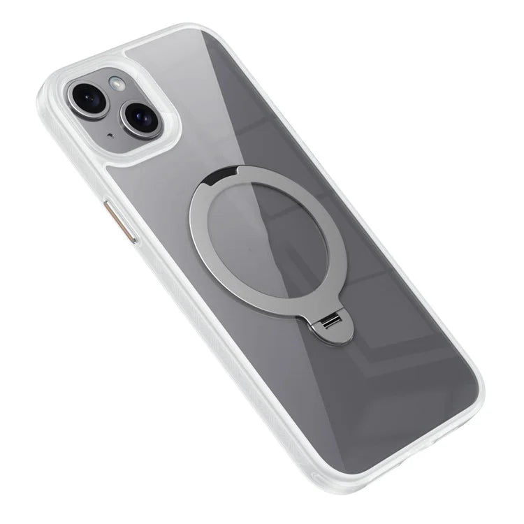 For iPhone 15 Case Compatible with MagSafe TPU+Acrylic Kickstand Clear Phone Cover
