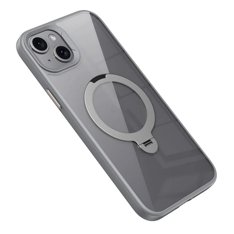 For iPhone 15 Case Compatible with MagSafe TPU+Acrylic Kickstand Clear Phone Cover