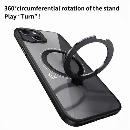 For iPhone 15 Case Compatible with MagSafe TPU+Acrylic Kickstand Clear Phone Cover