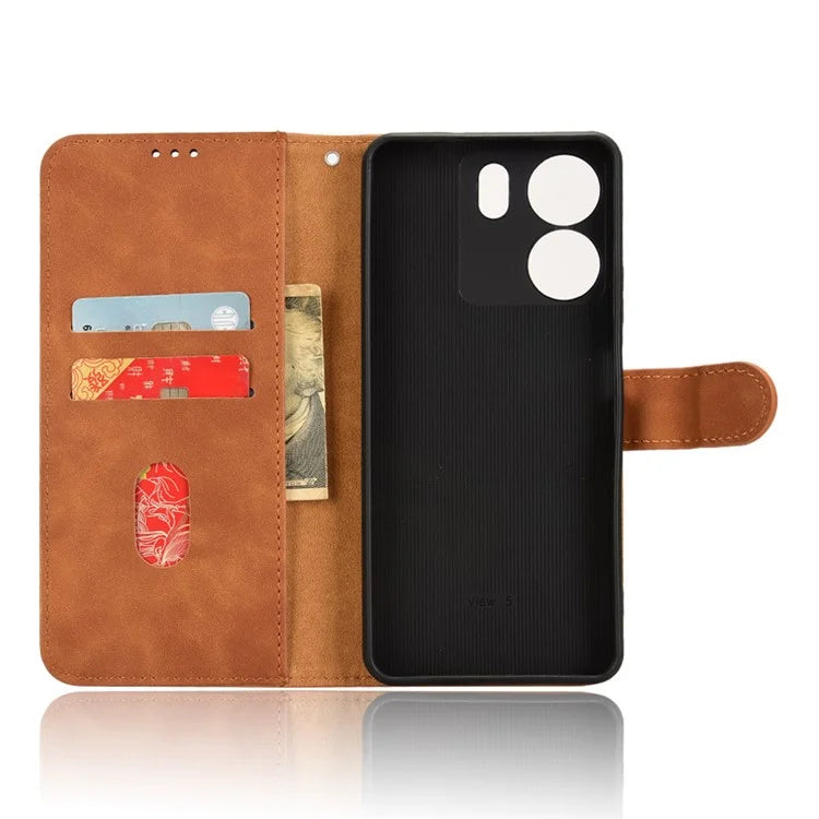 For BLU View 5 Case Skin-Touch PU Leather Wallet Phone Cover Stand View