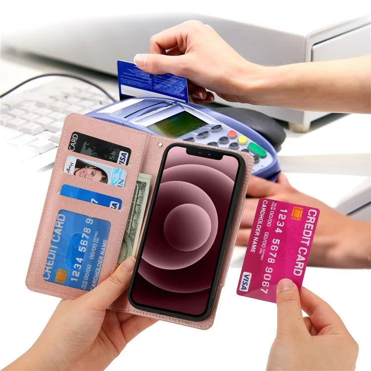 For iPhone 16 Pro Case PU Leather Wallet Detachable Phone Cover
