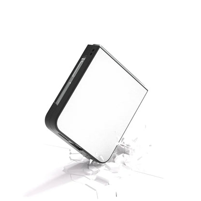 For Samsung Galaxy Z Flip6 5G Case PU Leather Coated Hard PC Folding Phone Cover