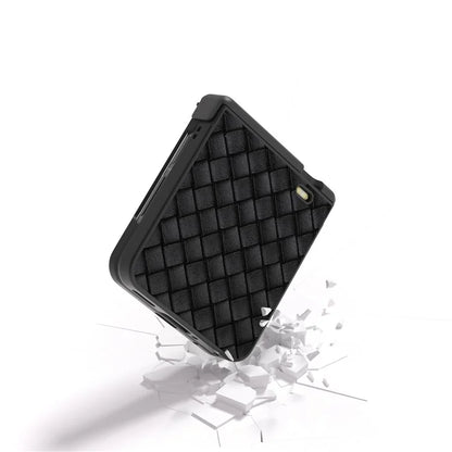 For Honor Magic V Flip 5G Case Hinge Protection Woven Texture Leather+PC Phone Cover