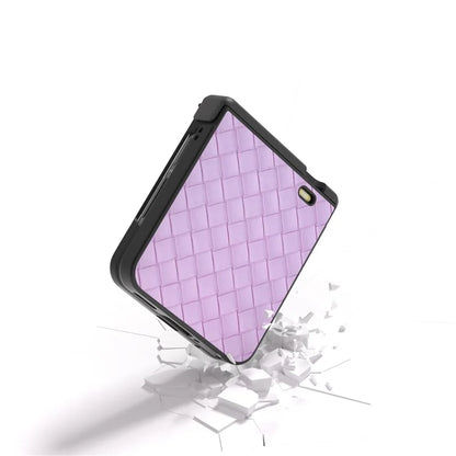 For Honor Magic V Flip 5G Case Hinge Protection Woven Texture Leather+PC Phone Cover