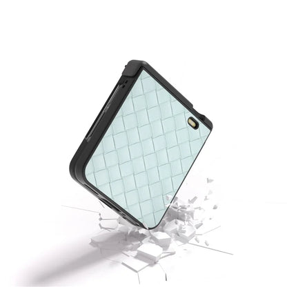 For Honor Magic V Flip 5G Case Hinge Protection Woven Texture Leather+PC Phone Cover