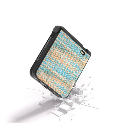 For Honor Magic V Flip 5G Case Plaid Texture Leather+PC Phone Cover Hinge Protection