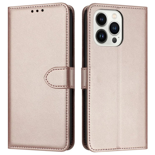 For iPhone 16 Pro Max Wallet Phone Case Leather Stand Cover with Strap